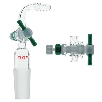 Adapter, Flow Control, Metering Stopcock bore 2mm, 90° (Cone Joint), 24/40 joint