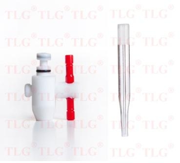 Straight Bore PTFE Stopcock Burets, Funnel Filled - Educational Grade, 25 mL, 0.01 graduation interval, BURET BARREL ONLY