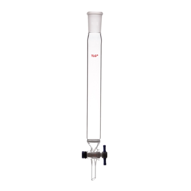 Chromatography Column, With Fritted Disc, 24/40 joint, PTFE Stopcock bore 2mm, Column O.D 46mm, Column I.D. 40mm, Effective length 18inch/457mm