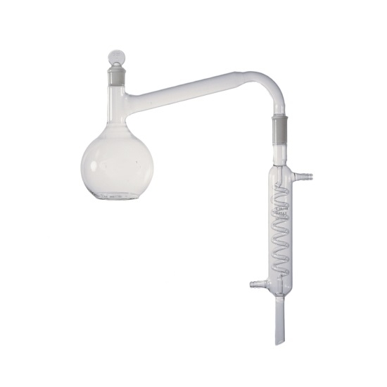 Appareil de distillation générale, capacité 500 ml, bouchon conique du flacon 22, joint de tête de distillation 19/38