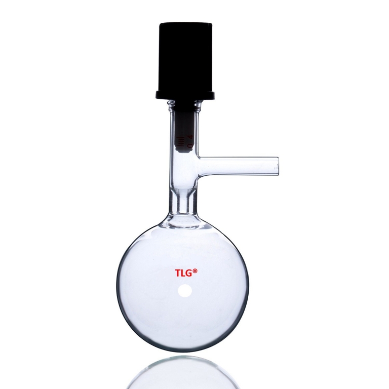 Flask, High vacuum Valve, Capacity 10mL, Valve Size 0-4mm