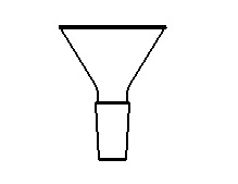 Funnel, Powder, 60° side angle, Top Dia 50mm, 19/22 Joint