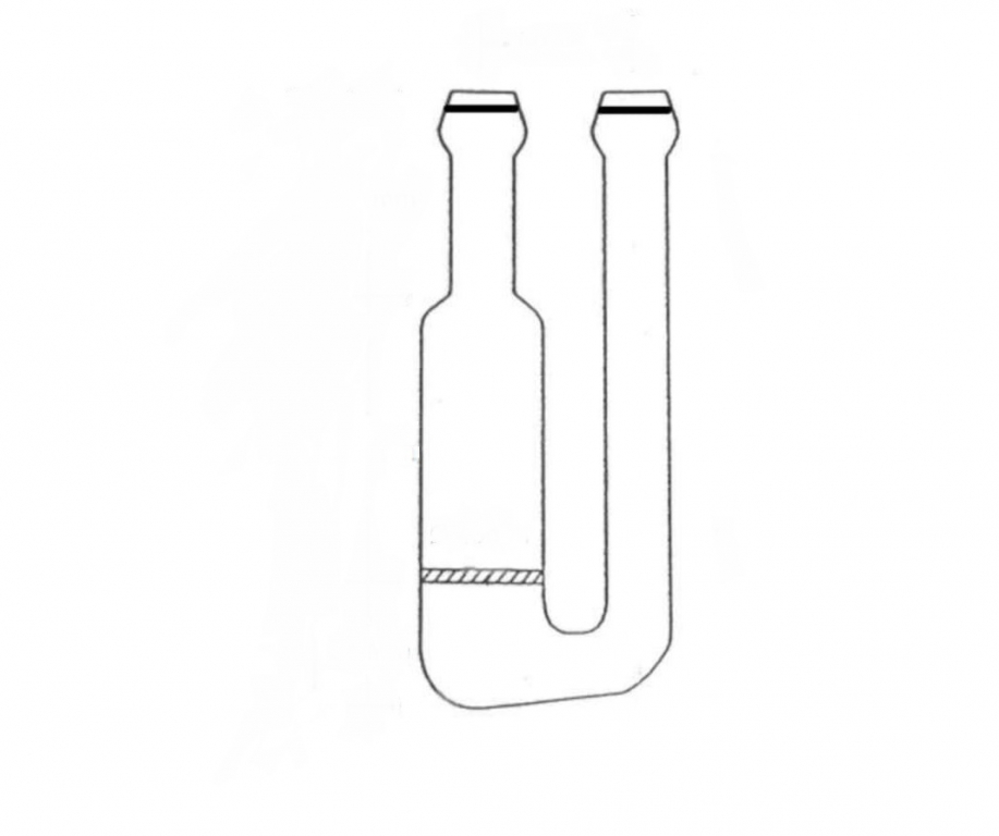 HAP Trap, U Shape, 28/15 O-Ring, Ball Joints, with Extra Coarse Frit