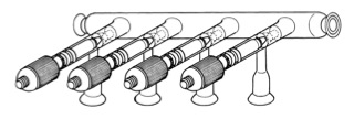 Manifold, Vacuum, Single, With # 15 O-Ring Joints, Vacuum manifold, single bank