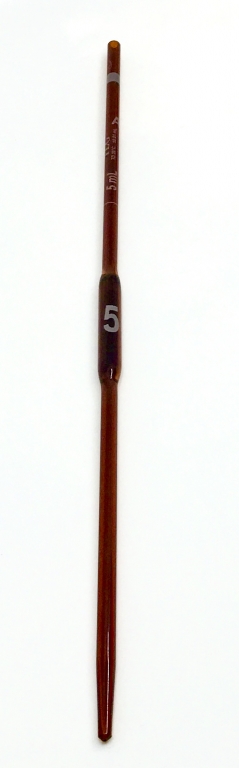 Pipette Volumetric, Amber, With One Mark, Accuracy As Per Class A, Capacity(mL) 5, Individually Serialized, Tolerance ±0.01 mL
