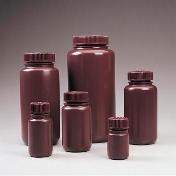 Round Bottle, Wide neck, HDPE, Amber, 125mL