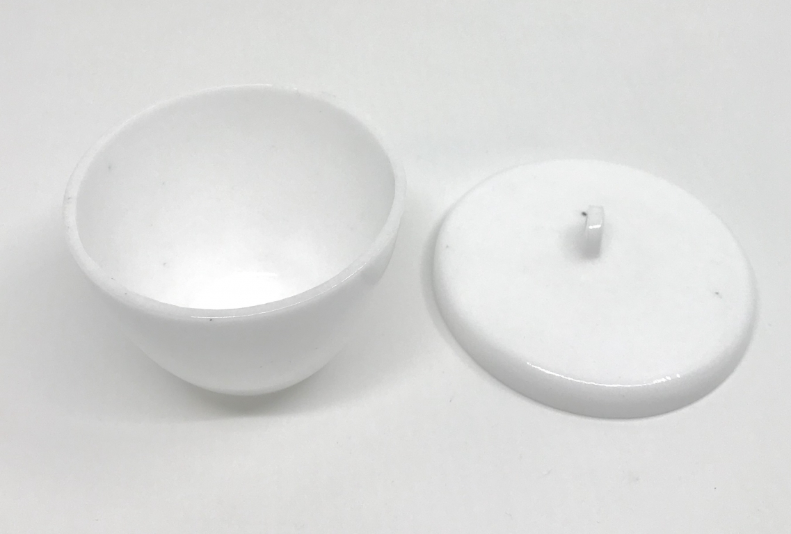 Silica Crucible Without Lid, Heat resistance up to 1000° C, Capacity 50mL