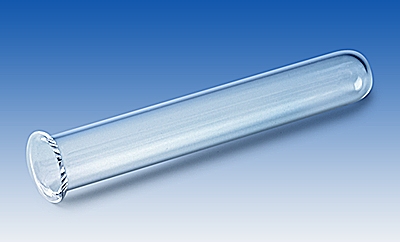 Tubes à essai en quartz avec lèvre, capacité 95 cc