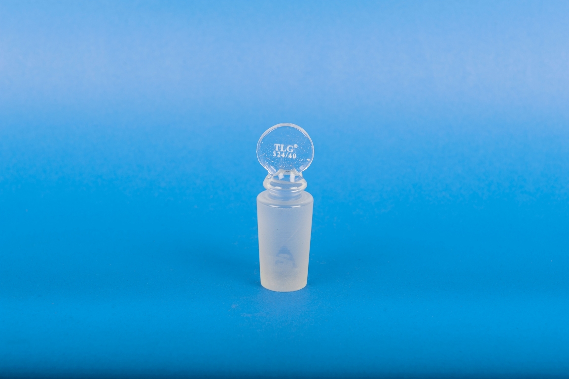 Stopper, Penny-Head, Glass, Solid, 24/40 Size