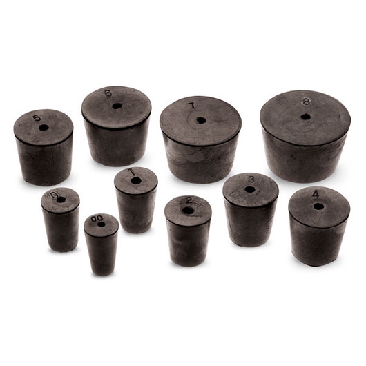Rubber Stopper, Size 8, with 1 Hole