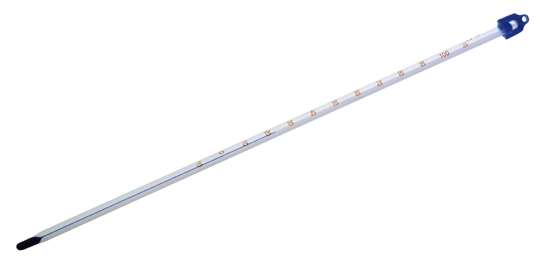 Thermometer, Non-Mercury, Total Immersion, -20°C to 110°C,305 mm OAL, Total Immersion , -20°C to 110°C