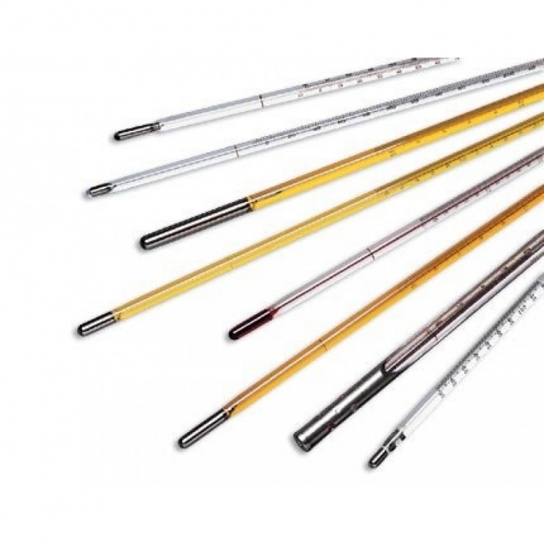 Thermometer, Congealing Point, ASTM No. 54C, Mercury Filling, Temperature Range 20 to 100.6 ?C, LC 0.2 ?C, Total Length 305 mm