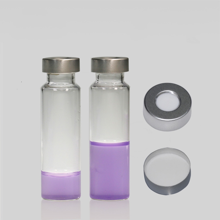 Crimp Top Round Bottom Beveled Top Headspace Vials(ND 20), Clear, Capacity 10mL, Size 22.5x46