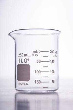 Beaker, Standard Wall, Griffin Low Form, Double Scale, Graduated, 500 mL