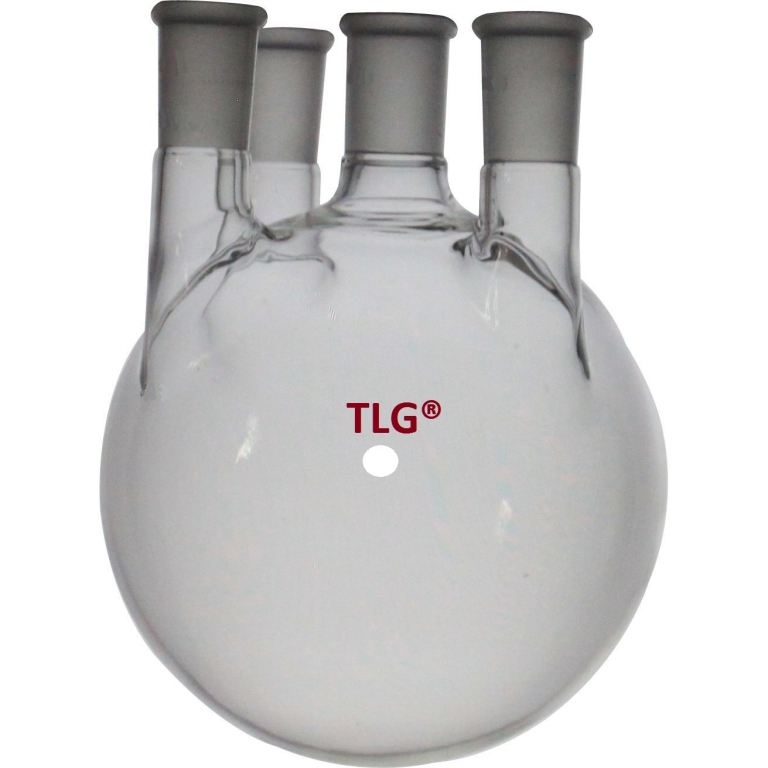 Flask, Round Bottom 4-Neck,Vertical