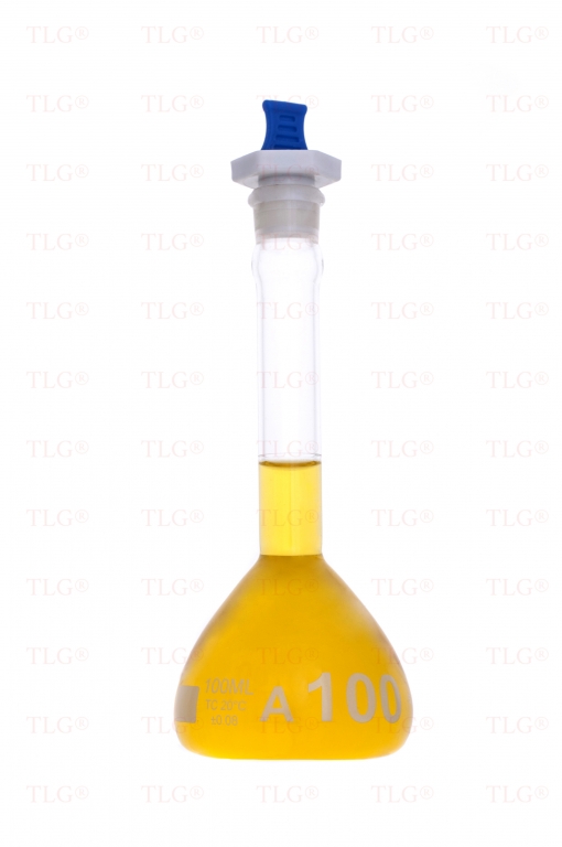 Volumetric Flask, Class A, Narrow Mouth, With Polyethylene stopper, As Per USP Standards
