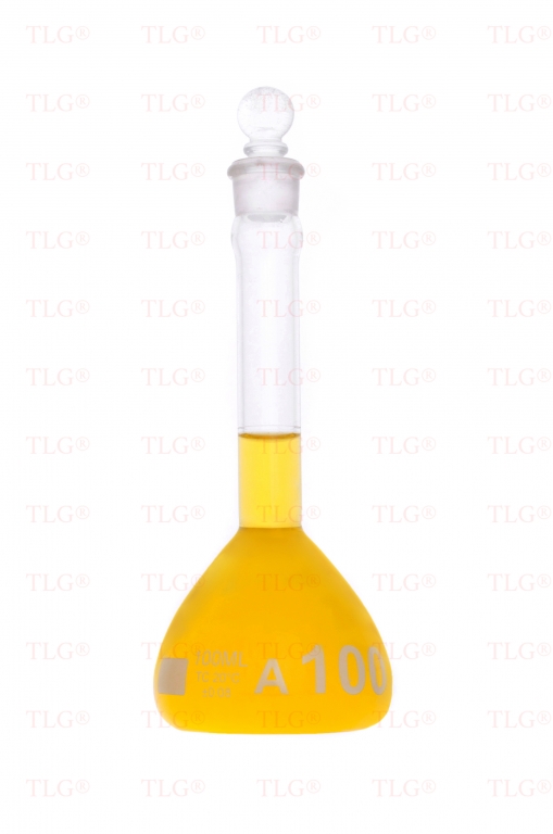 Serialized and Certified Volumetric Flask, Class A, Wide Mouth, With Glass Stopper, As Per USP Standards