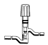 Vanne, vide poussé, PTFE, joint torique, 180°