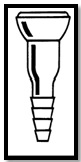 Adaptateur, joint torique n° 15 vers raccord de tuyau dentelé