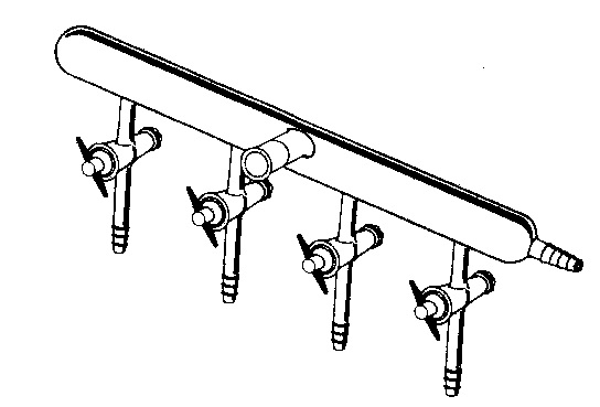 Manifold, Nitrogen/Argon Line, Teflon®, Right Hose Connection