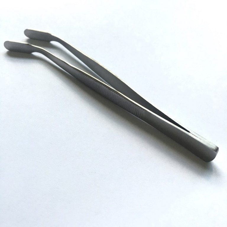Cover Glass Offset Thumb Forceps