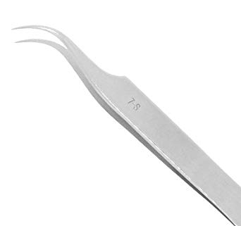 High Precision 45° Curved Tapered Very Fine Point Forceps