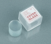 Verre de protection pour microscope, circulaire, verre super blanc TLG® (ligne diamant)