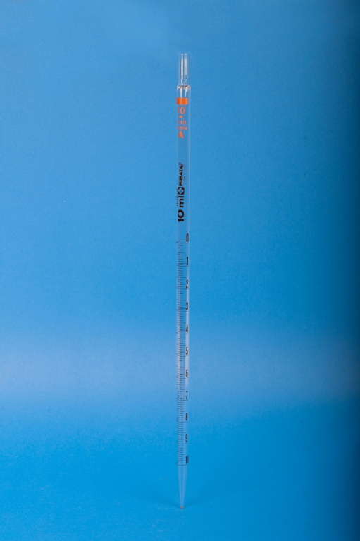 Pipette, Measuring (Mohr) Class A, Color-Coded, with Colored Markings, To Deliver