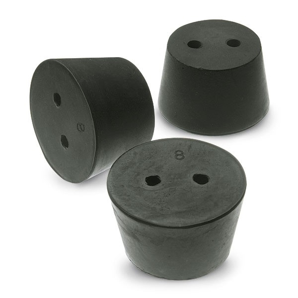 Rubber Stopper, with 2 Holes