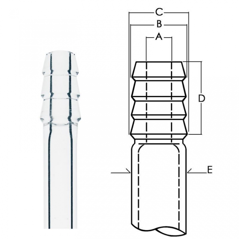Raccords de tuyaux pour souffleurs de verre