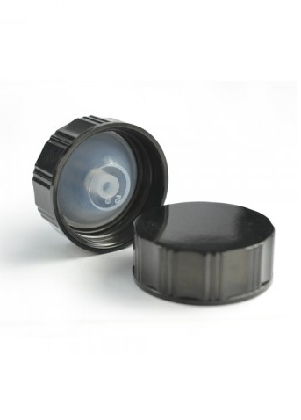 Black Phenolic Caps With Polycone Liner for Dram Vials, GPI 24-400