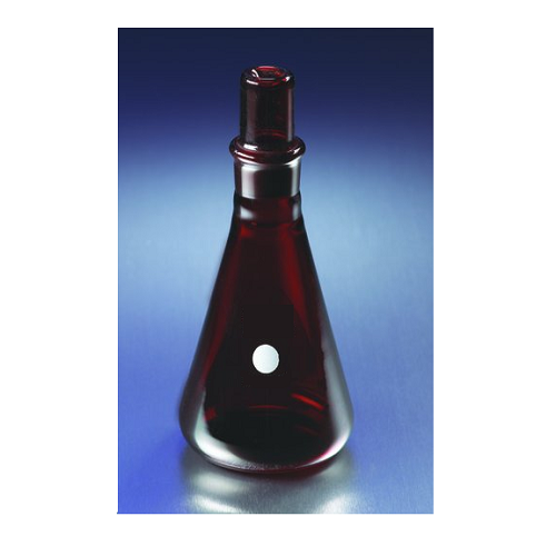 Flask, Erlenmeyer, Amber, Capacity 250mL, Joint 24/40