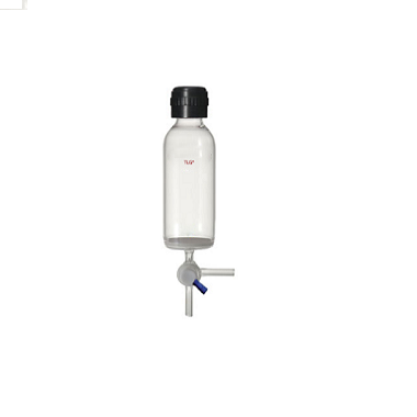 Peptide Synthesis Vessel, Solid Phase, T-Bore PTFE Stopcock, Capacity 25mL, Porosity Coarse