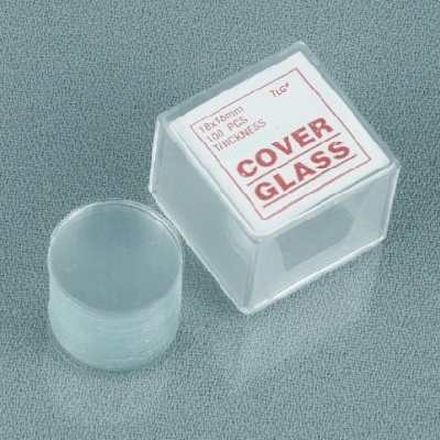 Microscope Cover Glass, Circular, TLG® Super White Glass(Diamond Line), Nr 2.0, 18Ø, 1oz