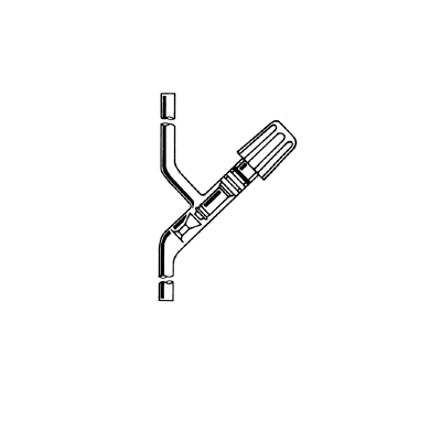 Valve, High Vacuum, Teflon®, Protected, Low Hold Up, 180°, 0-8mm