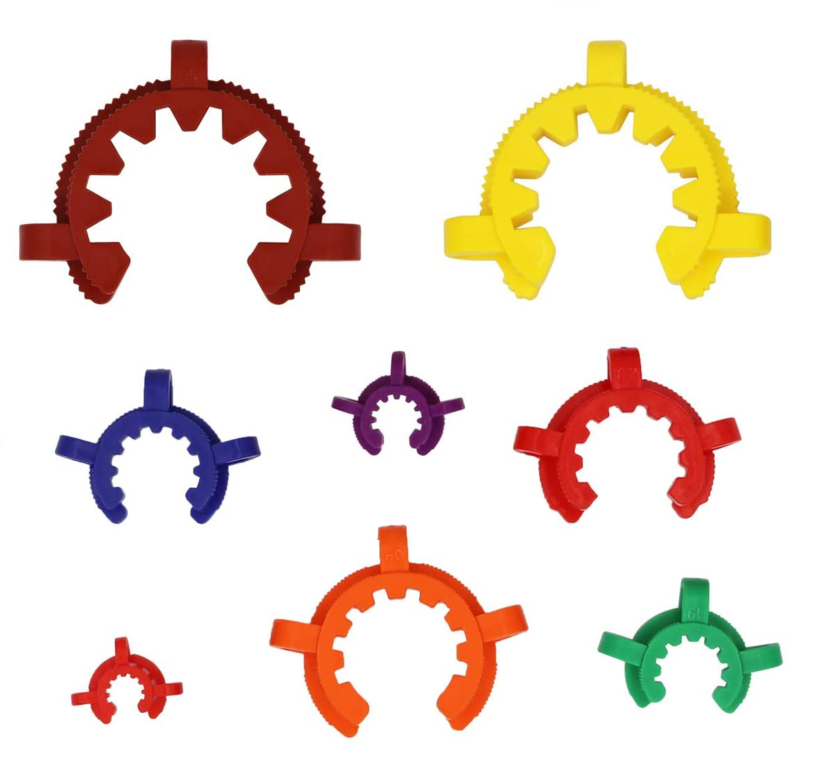 Conical Head Clips, Made Of Plastic, Size 14mm, Color Yellow