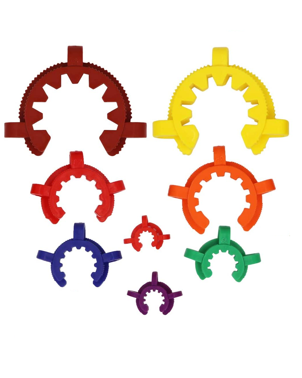 Clips à tête conique, en plastique, taille 34 mm, couleur orange