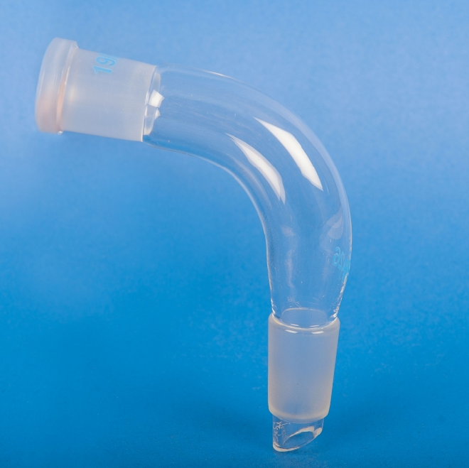 Adapter, Distillation, Bent 105°, 19/22 socket and 24/40 cone joint