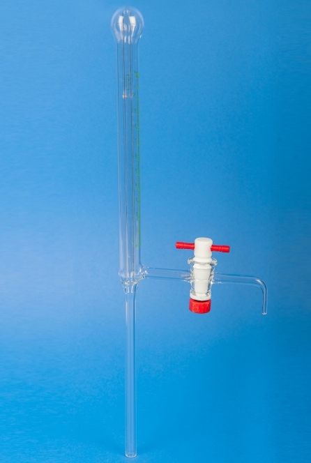 Burette à remise à zéro automatique avec clé en PTFE