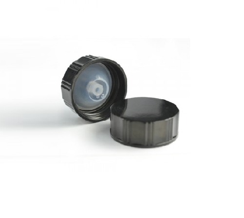 Black Phenolic Caps With Polycone Liner for Dram Vials, GPI 24-400