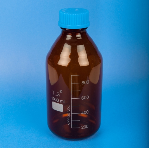 Glass Media/Storage Bottles, Amber, 1000 mL
