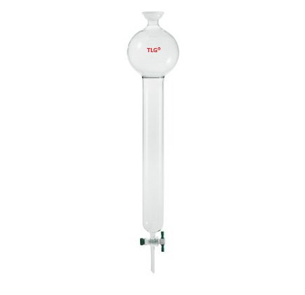 Chromatography Column, With Reservoir, with 35/20 spherical joint, PTFE Stopcock bore 4mm, Column O.D 60mm, Column I.D. 53mm, Effective length 18inch/457mm, Capacity 1000mL
