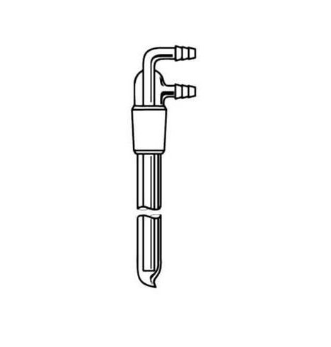 Condenser, Cold Finger, With Drip Tip, 19/22 joint, length below joint 100mm, 8mm hose connection