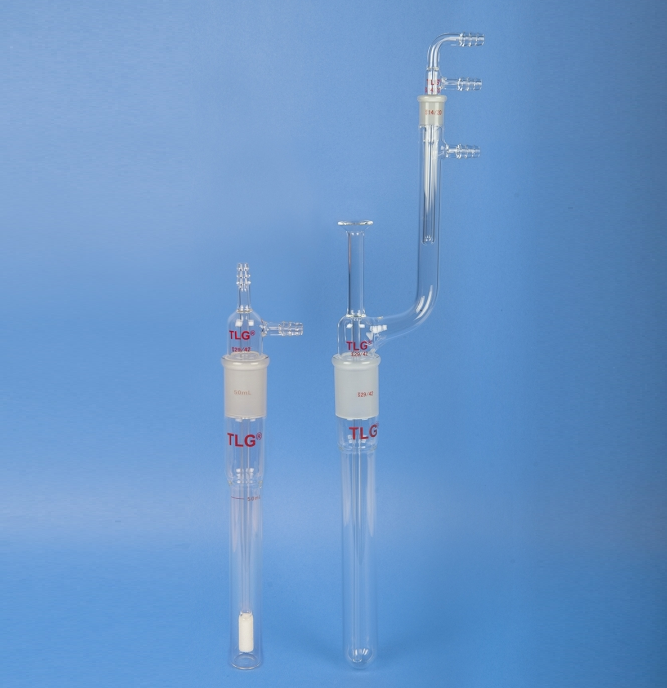 Midi-Cyanide Distillation Apparatus component(Midi VAP® 3000), Cold Finger condenser, 14/20 joint, #1 Hose Connection. (PART B)