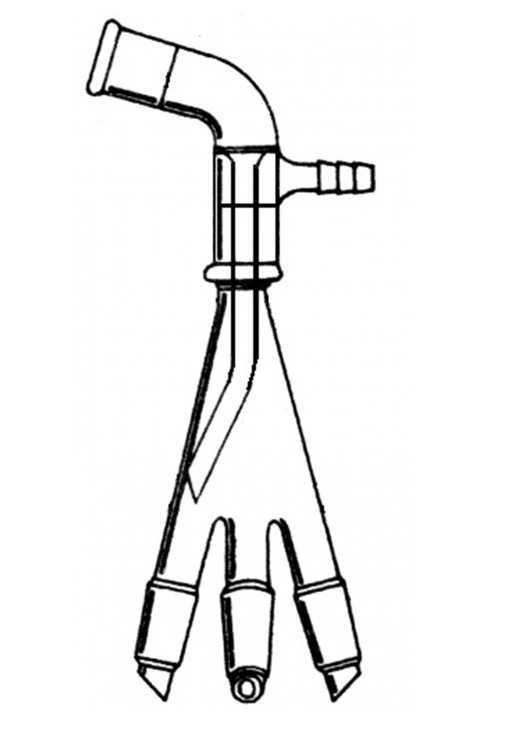 Ensemble de distillation, de réception, avec vache rotative