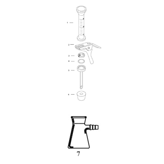 Vacuum Filtering Flask, 125mL (Part No.7)