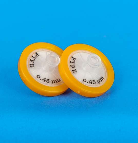 Filtre seringue, polytétrafluoréthylène, PTFE (hydrophile), pores 0,22 ?m, diamètre 25 mm