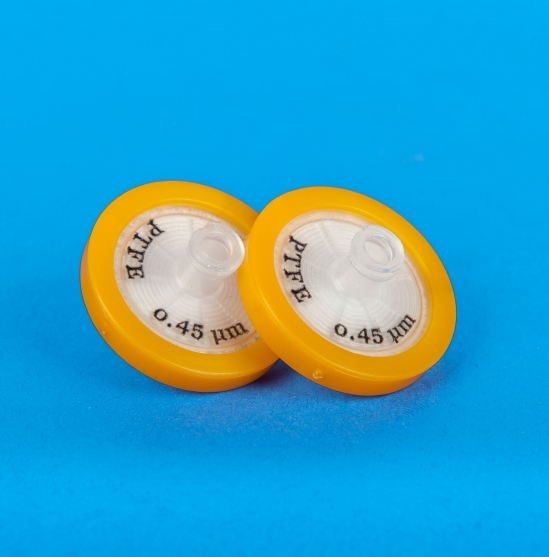 Syringe Filter, Polytetrafluorethylene, PTFE(Hydrophobic), 0.22µm, 30mm Diameter