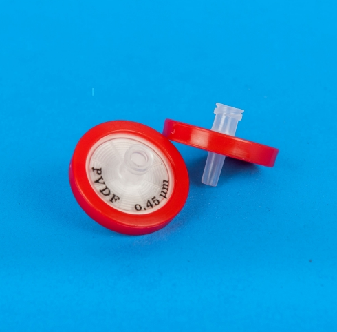 PTFE Syringe Filter with 1 µm pore size Glass Fiber Pre filter, Pore 0.45µm, 30 mm Diameter(Hydrophilic)