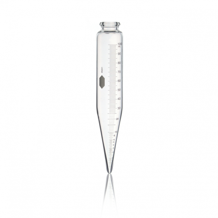 Conical capillary centrifuge tube with white Graduation